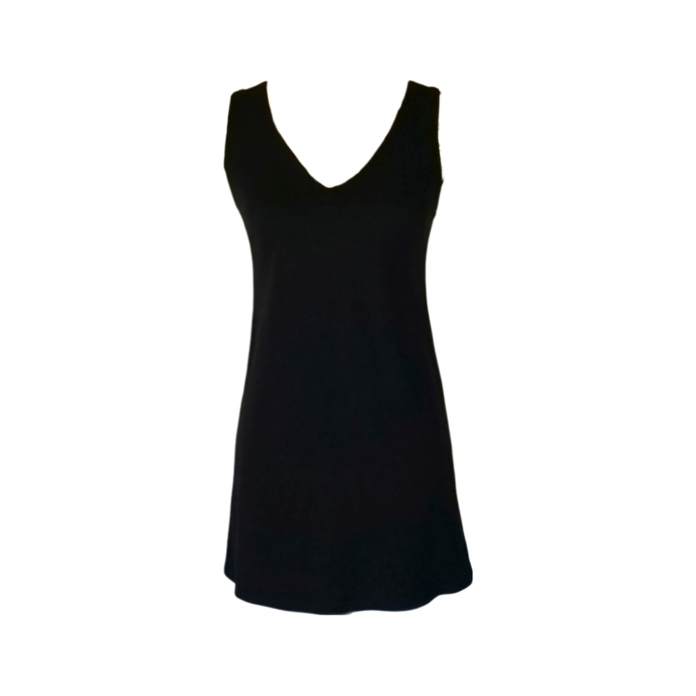 Vintage Retro Mini Dress Fully-Lined Cutout-Back in Black, Size XS - Picture 2 of 7